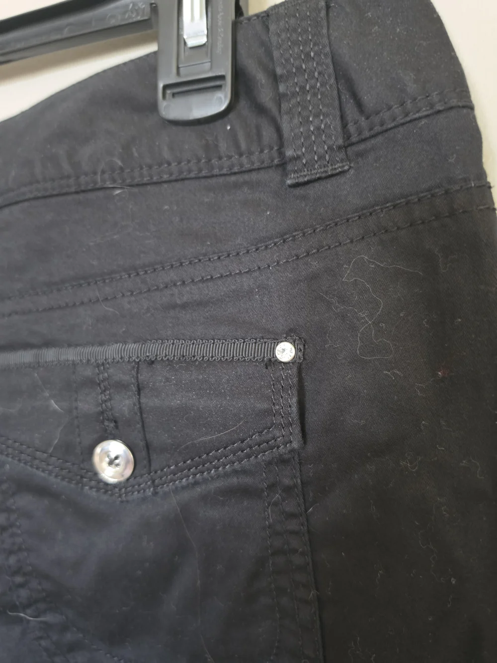 White House Black Market Black Button-Accent Shorts